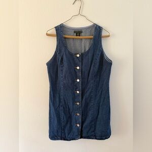 Sincerely Jules Blue Denim Button-Down mini dress